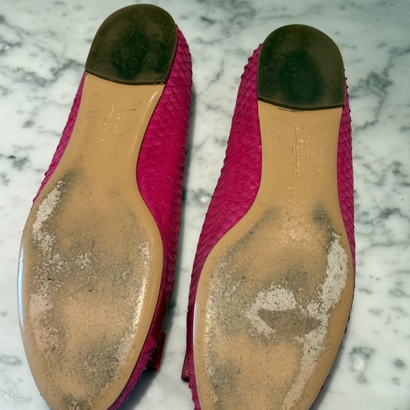 Salvatore Ferragamo Embossed Leather Varina Ballet Flats - Picture 5 of 8